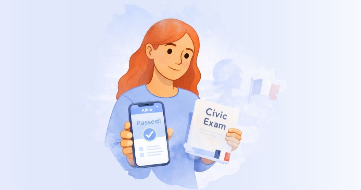 Civic Exam with Alice Exam app